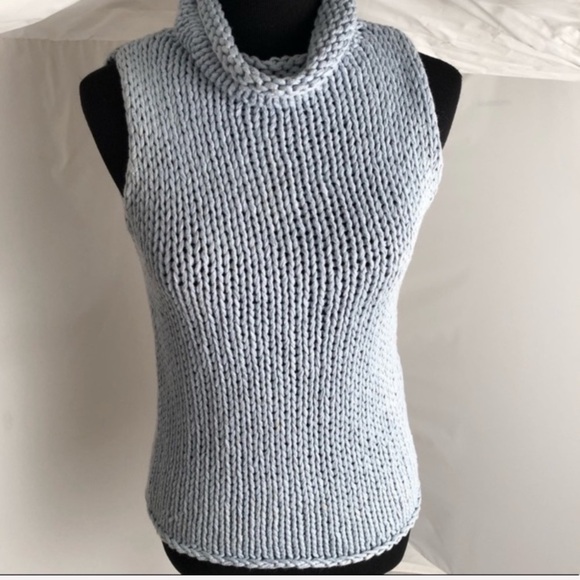The Limited Sweaters - The Limited Handknit cowl neck sleeveless sweater